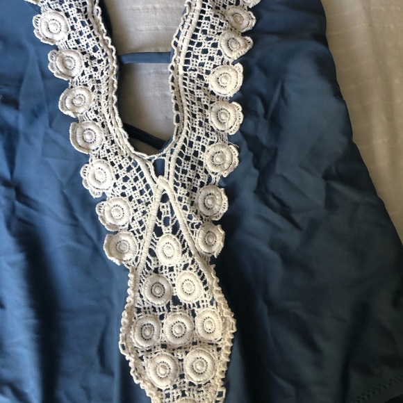 Crochet One-Piece Swimsuit - Picture 2 of 4